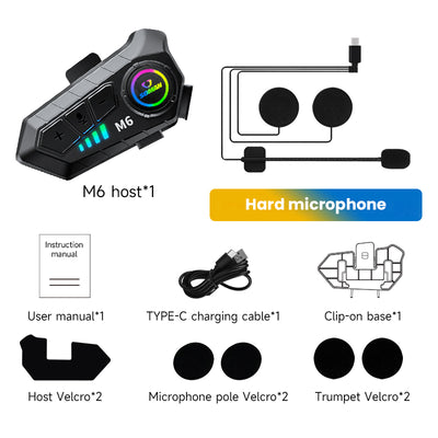 Multifunktionales Bluetooth-Headset für Motorradhelme 