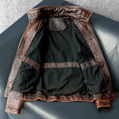 Air Force 2 Motorrad Lederjacke