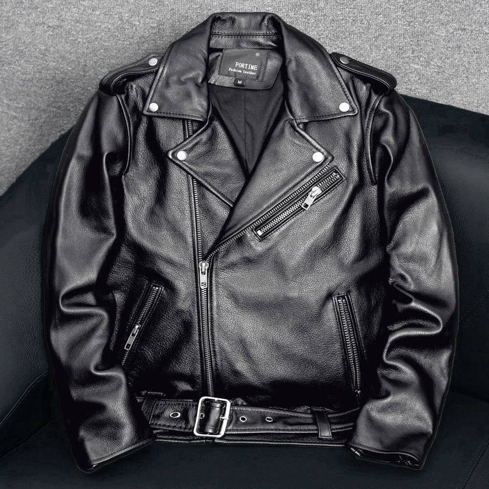 Motorcycle Comfortable Genuine Leather Jacket