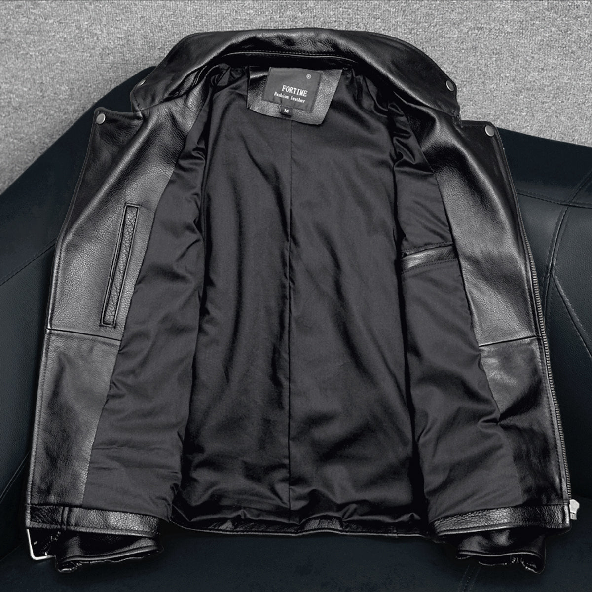Motorcycle Comfortable Genuine Leather Jacket