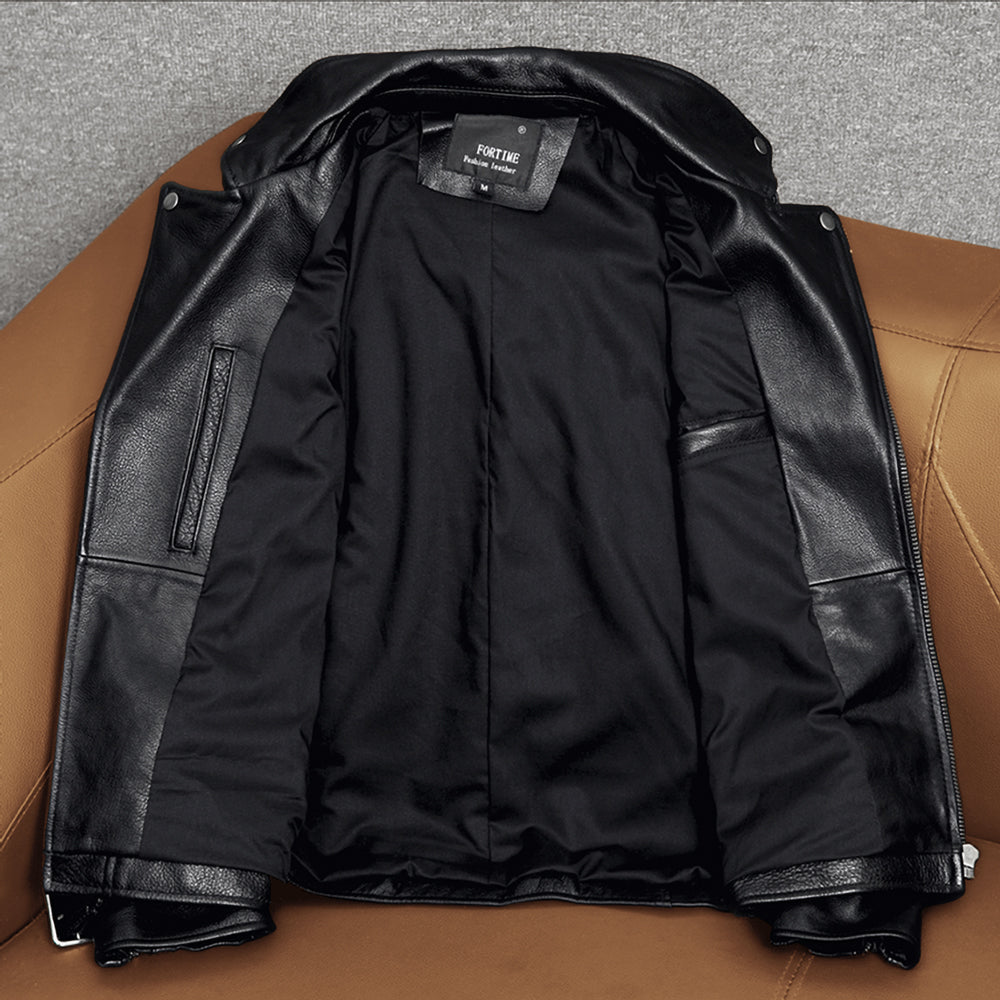 Motorcycle Comfortable Genuine Leather Jacket