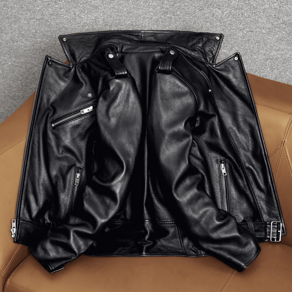 Motorcycle Comfortable Genuine Leather Jacket