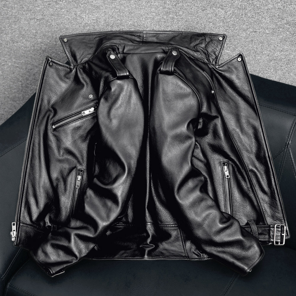 Motorcycle Comfortable Genuine Leather Jacket