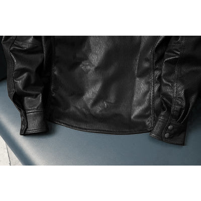 Super Soft Lapel Shirt Genuine Leather Jacket