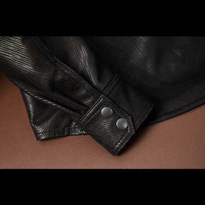 Super Soft Lapel Shirt Leather Jacket