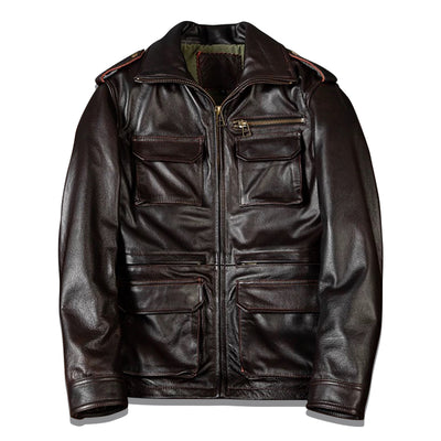 M6 Soft Cowhide Motorcycle Leather Jacket