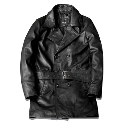 Mid-Length Windbreaker Casual Suit Leather Jacket