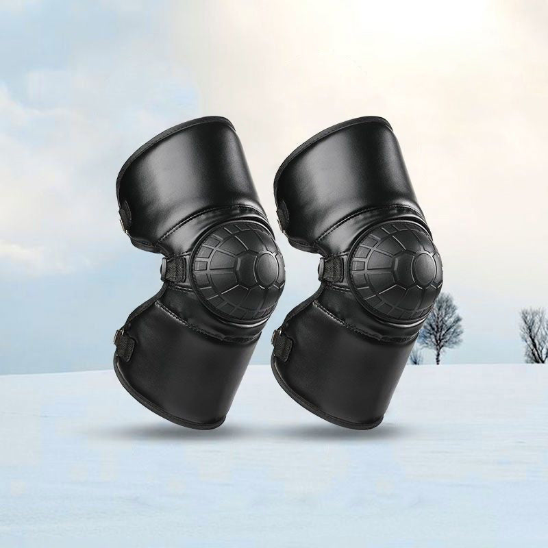 Windproof and Warm Winter Motorcycle Leather Knee Pads