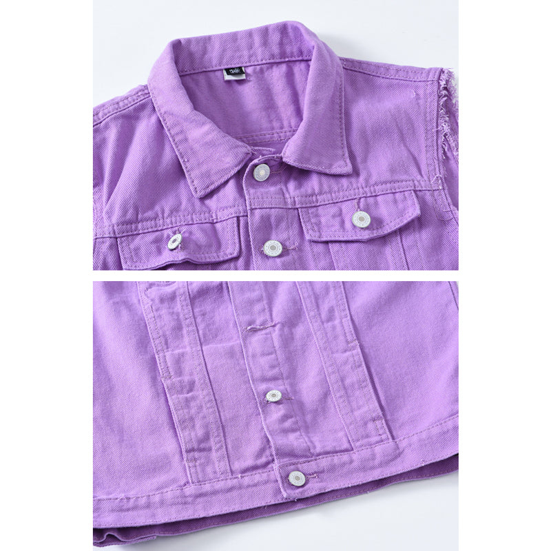 Lake Blue Casual Waistcoat Denim Vest