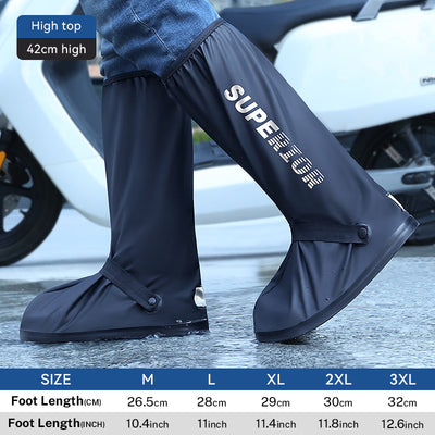 Non-Slip Waterproof Biker Rain Boot Shoe Covers With Reflector