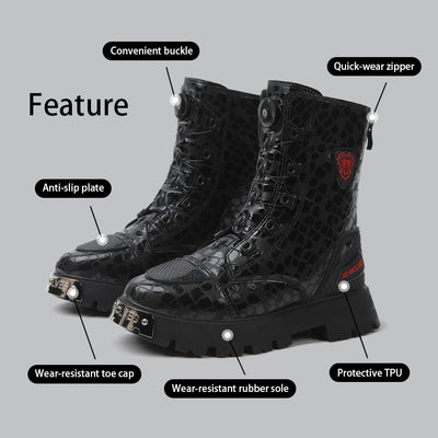 Punk Motorrad Cruiser Stiefel 