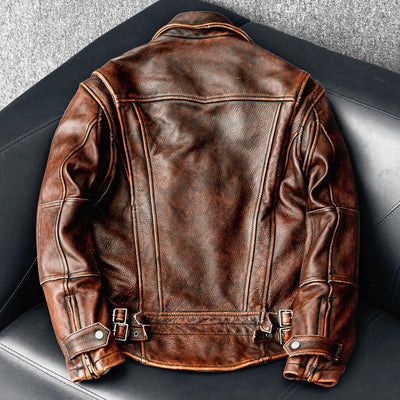 Amekaji Herrenjacke aus echtem Rindsleder