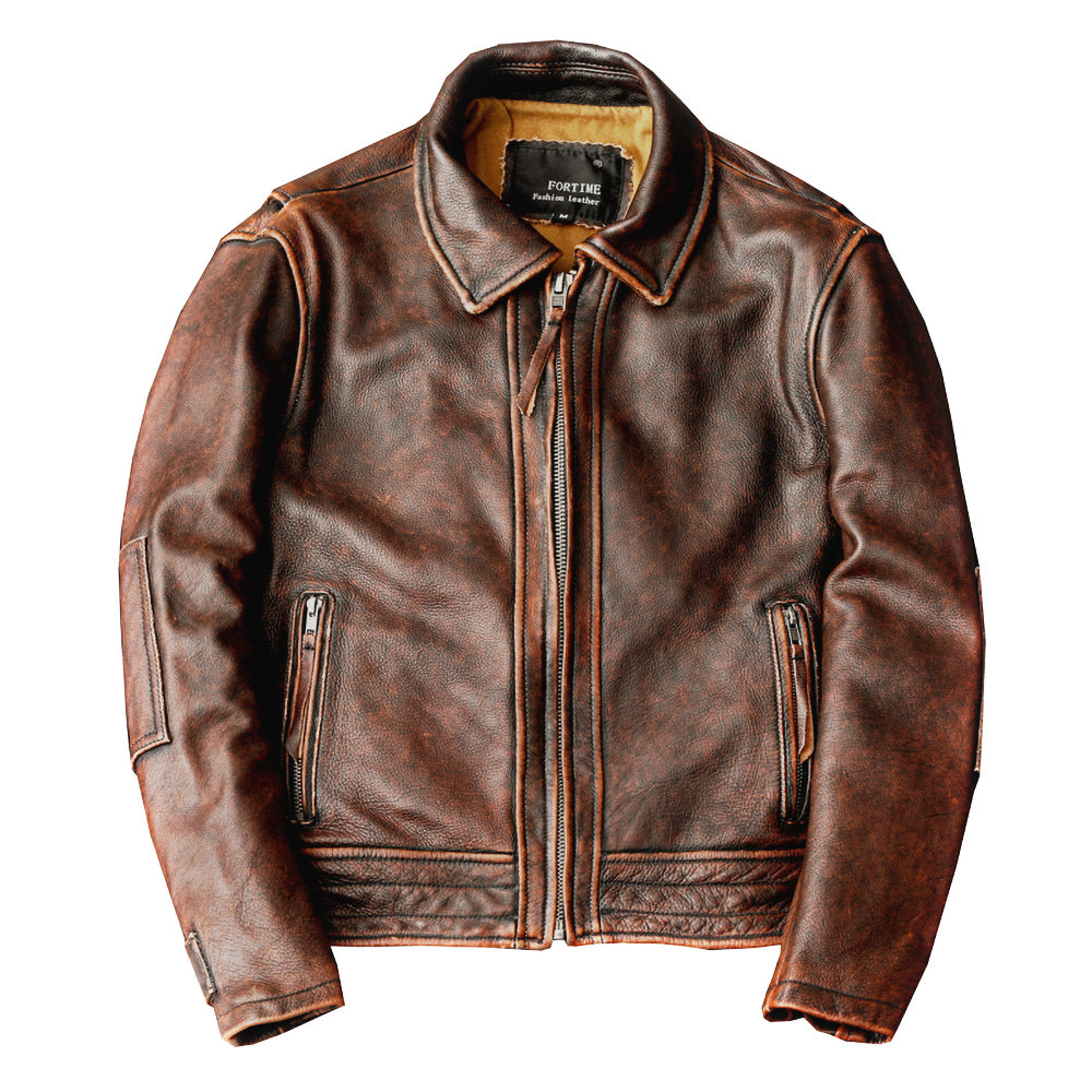 Amekaji Herrenjacke aus echtem Rindsleder