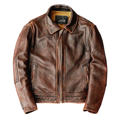 Amekaji Herrenjacke aus echtem Rindsleder