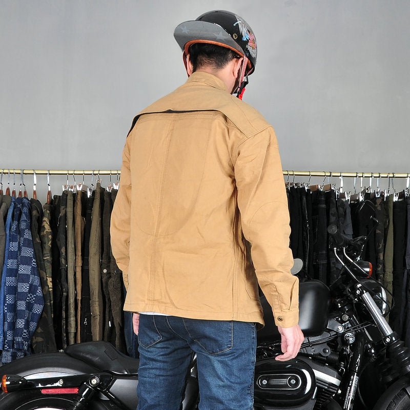 Motorcycle Protective Jacket Shirt - Khaki