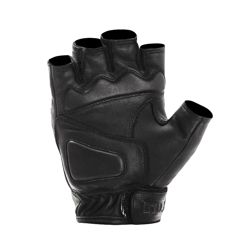Summer Carbon Fiber Genuine Leather Fingerless Gloves