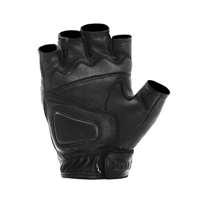 Summer Carbon Fiber Genuine Leather Fingerless Gloves