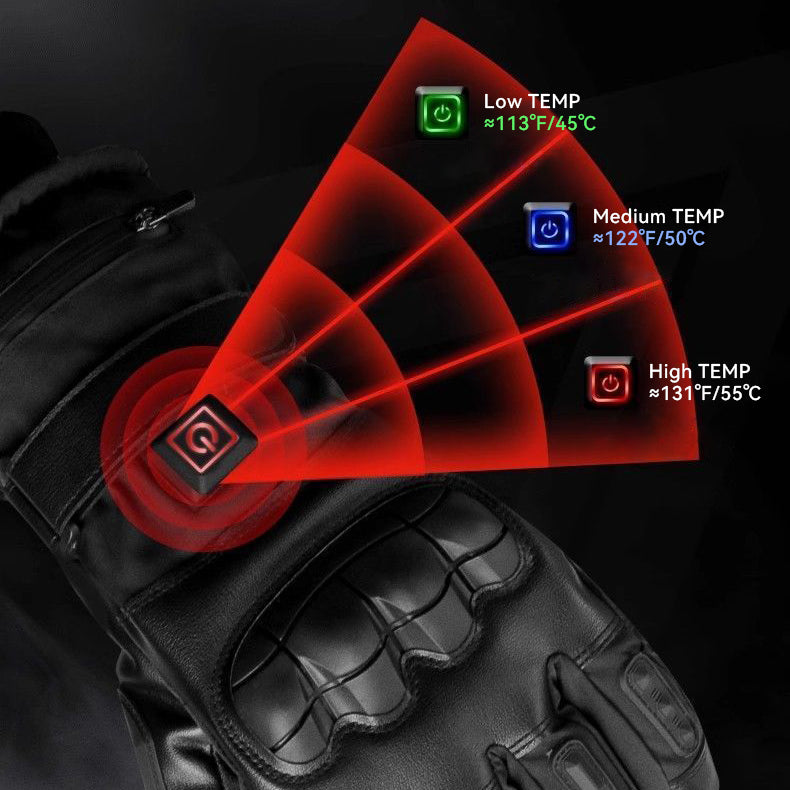 Elektrisch wiederaufladbare, beheizbare Innenhandschuhe für Motorradfahrer