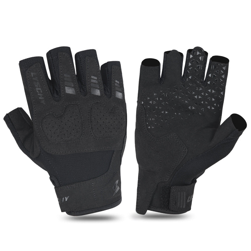 Summer Riding Thin Sun Protection Fingerless Gloves