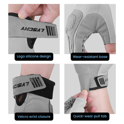 Summer Riding Thin Sun Protection Fingerless Gloves