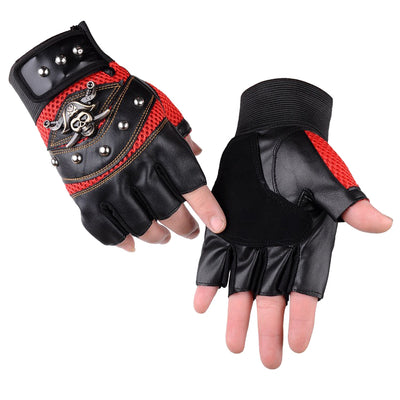 Skull Pirate Outdoor Sports Fingerless Gloves