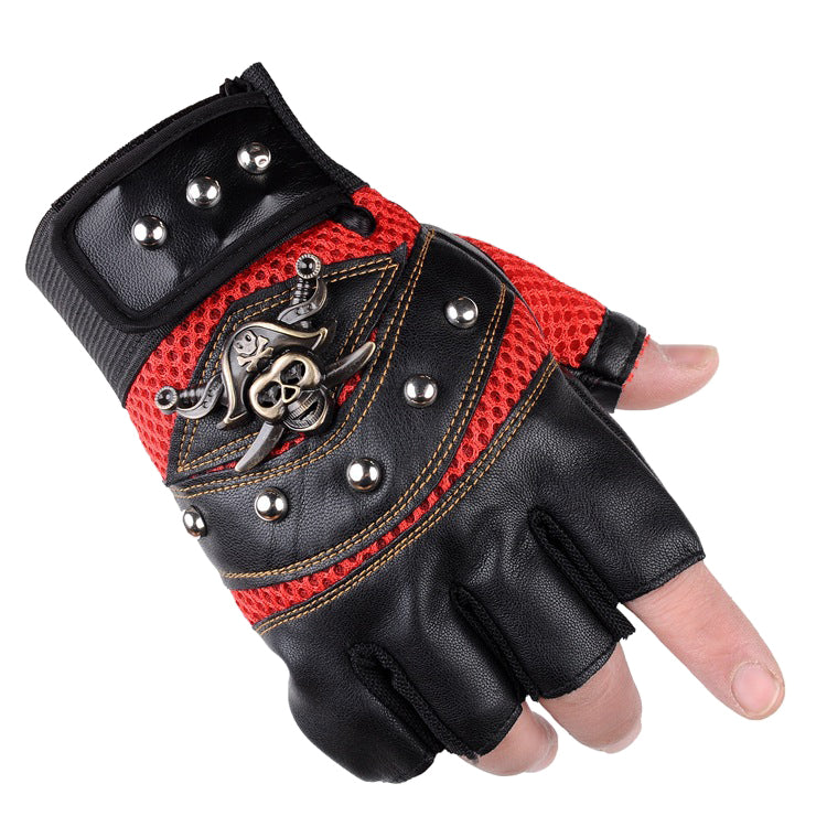 Skull Pirate Outdoor Sports Fingerless Gloves