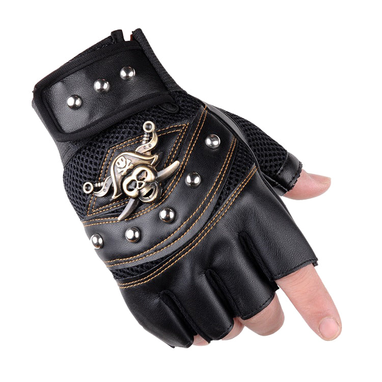 Skull Pirate Outdoor Sports Fingerless Gloves