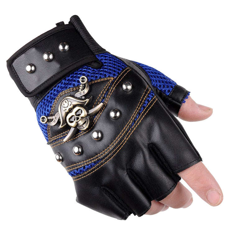Skull Pirate Outdoor Sports Fingerless Gloves