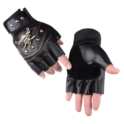 Skull Pirate Outdoor Sports Fingerless Gloves