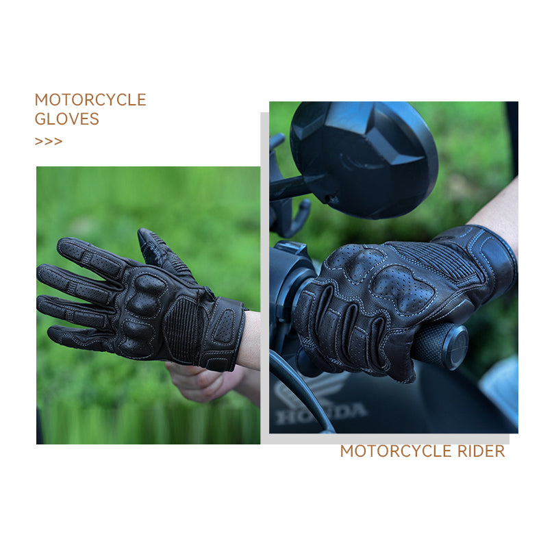 Motorrad-Lederhandschuhe für alle Jahreszeiten