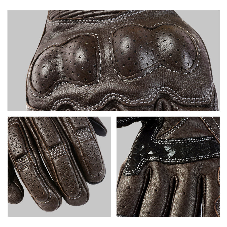 Motorrad-Lederhandschuhe für alle Jahreszeiten