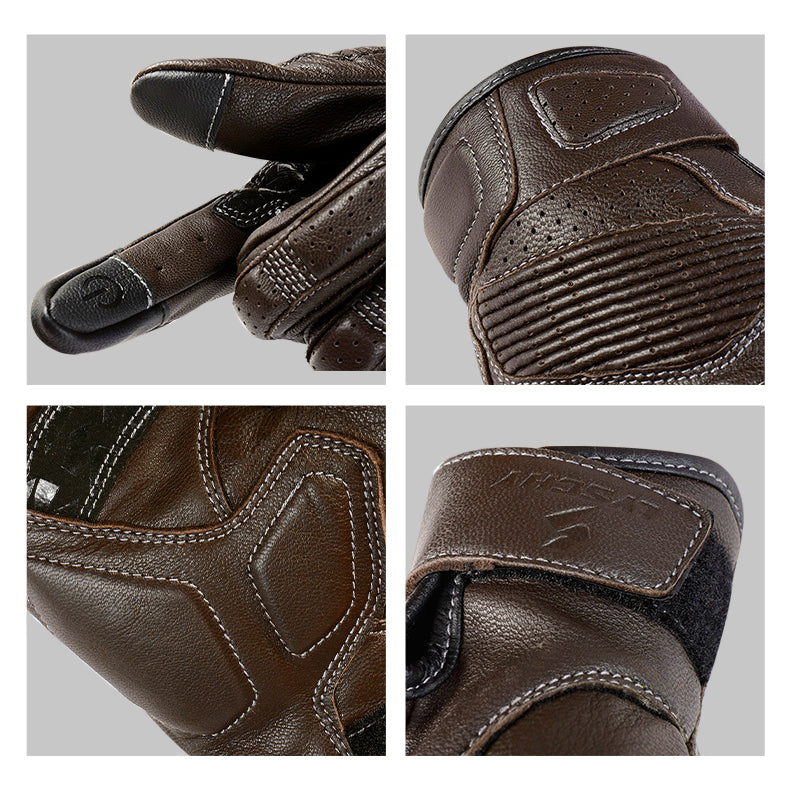 Motorrad-Lederhandschuhe für alle Jahreszeiten
