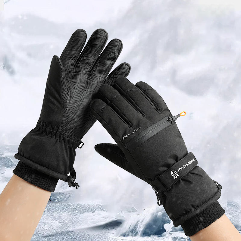 Winter Riding Gloves With Fleece Lining Warm Touchscreen Windproof