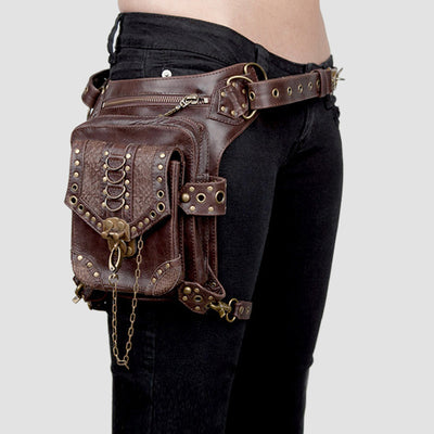 Steampunk Motorholster und Hüfttasche