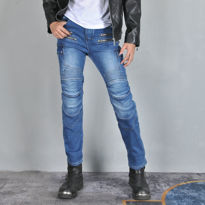 Fierce 4 Herren Motorrad Winter Plus Samt Jeans