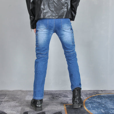 Fierce 4 Herren Motorrad Winter Plus Samt Jeans
