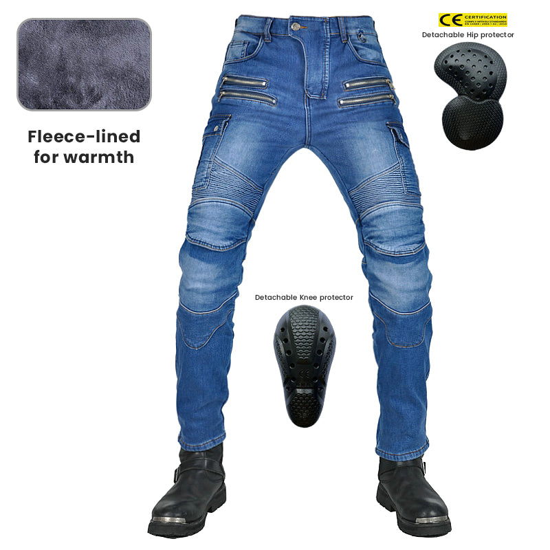 Fierce 4 Herren Motorrad Winter Plus Samt Jeans