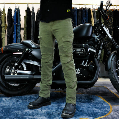 Multi-pocket Waterproof Riding Jeans with CE Certified Protectors