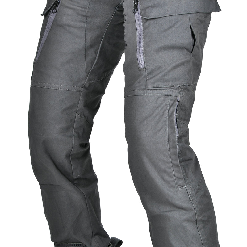 Gray K-10 Women Motorcycle High Waist Overalls Anti-fall Pants