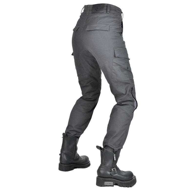 Gray K-10 Women Motorcycle High Waist Overalls Anti-fall Pants