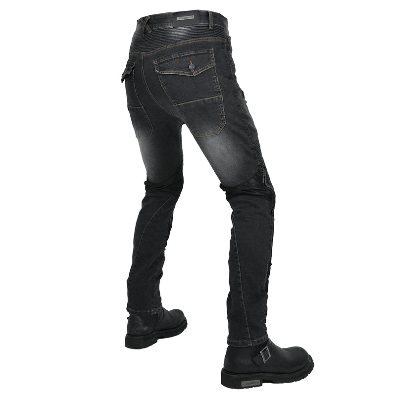 Retro Motorcycle Meshed Off-Road Racing Jeans