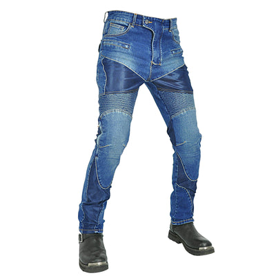 Retro Motorcycle Meshed Off-Road Racing Jeans