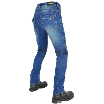 Retro Motorcycle Meshed Off-Road Racing Jeans