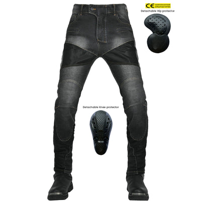 Retro Motorcycle Meshed Off-Road Racing Jeans