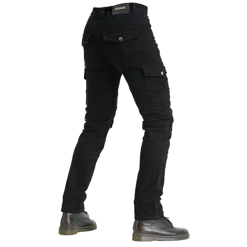 Winter Men's Fleece-Lined Motorcycle Cargo Pants