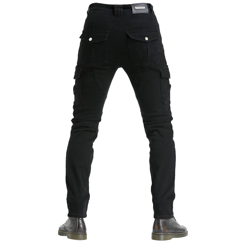 Winter Men's Fleece-Lined Motorcycle Cargo Pants