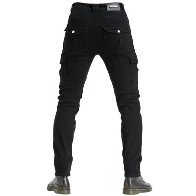 Winter Men's Fleece-Lined Motorcycle Cargo Pants