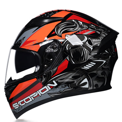 Hochauflösender, belüfteter Integralhelm mit Doppellinse für Motorräder