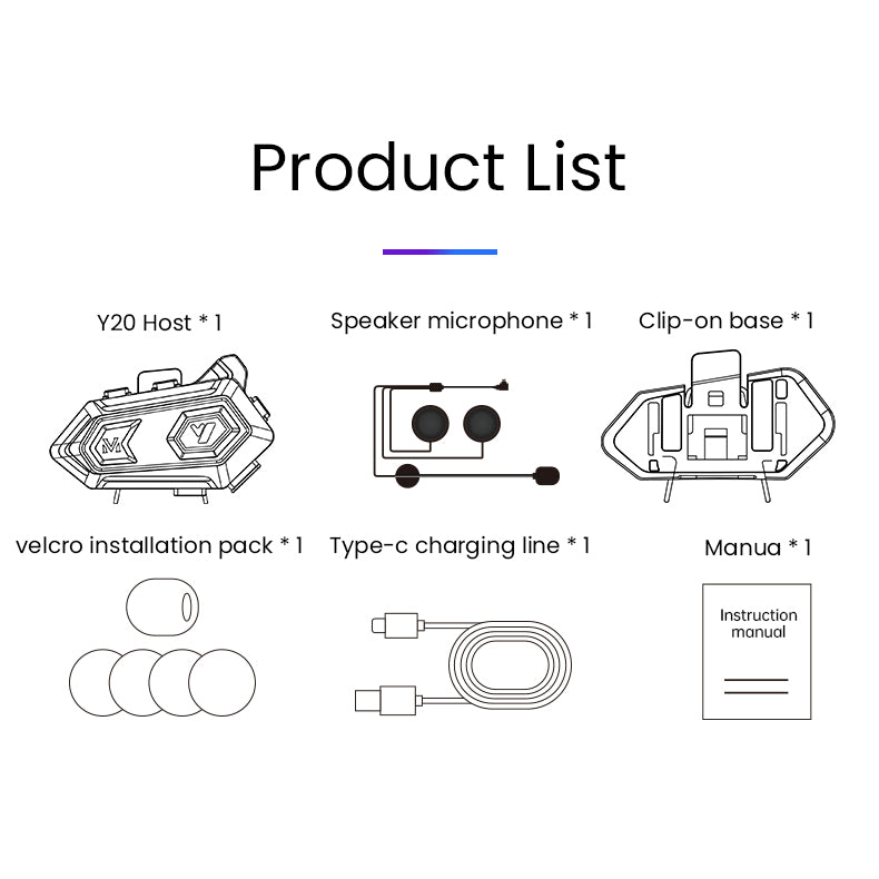 Multifunktionales Bluetooth-Headset für Motorradhelme 