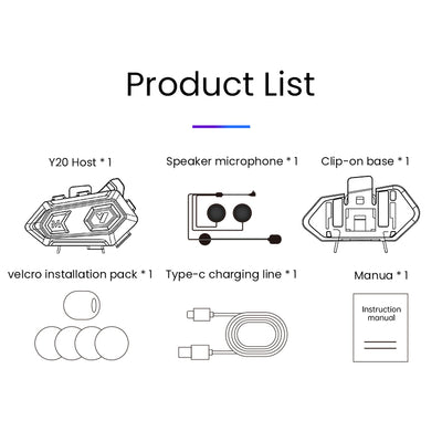 Multifunktionales Bluetooth-Headset für Motorradhelme 